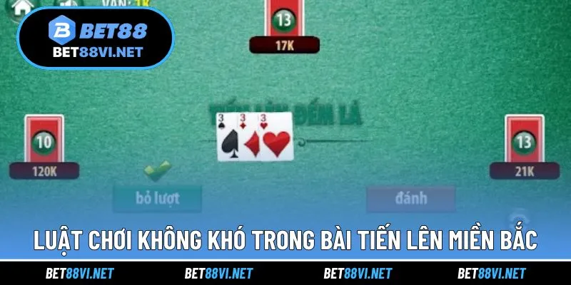 Luật tham gia không khó trong game bài tiến lên hấp dẫn