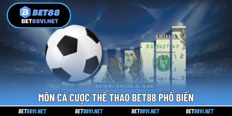 Môn cá cược thể thao BET88 phổ biến